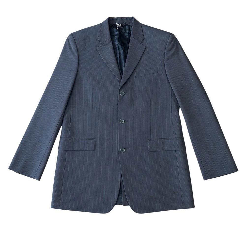 Banana Republic Men's 44L Black Pinstripe Wool Blend‎ Sport Coat Blazer Long